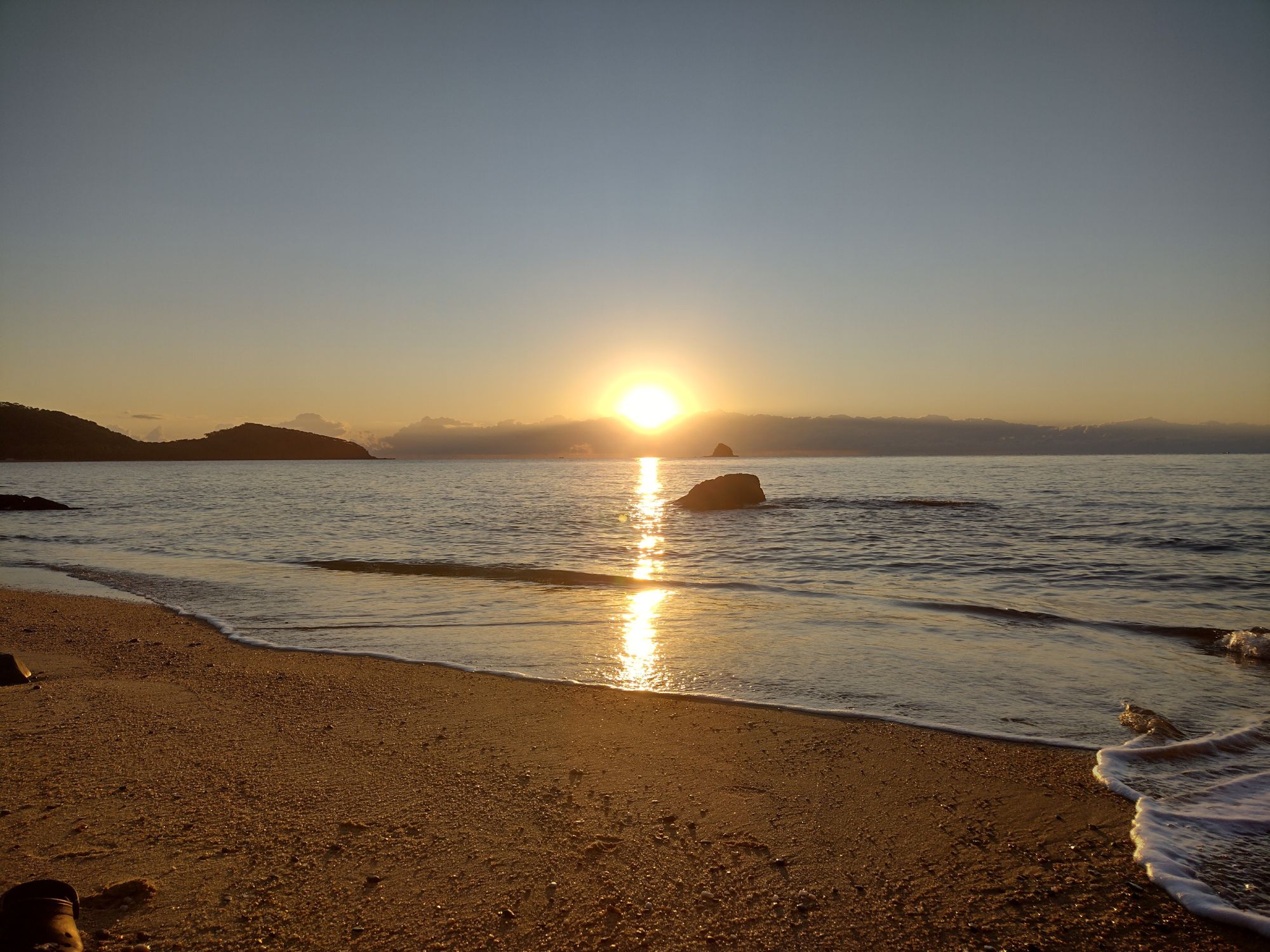 A sunrise on the beach